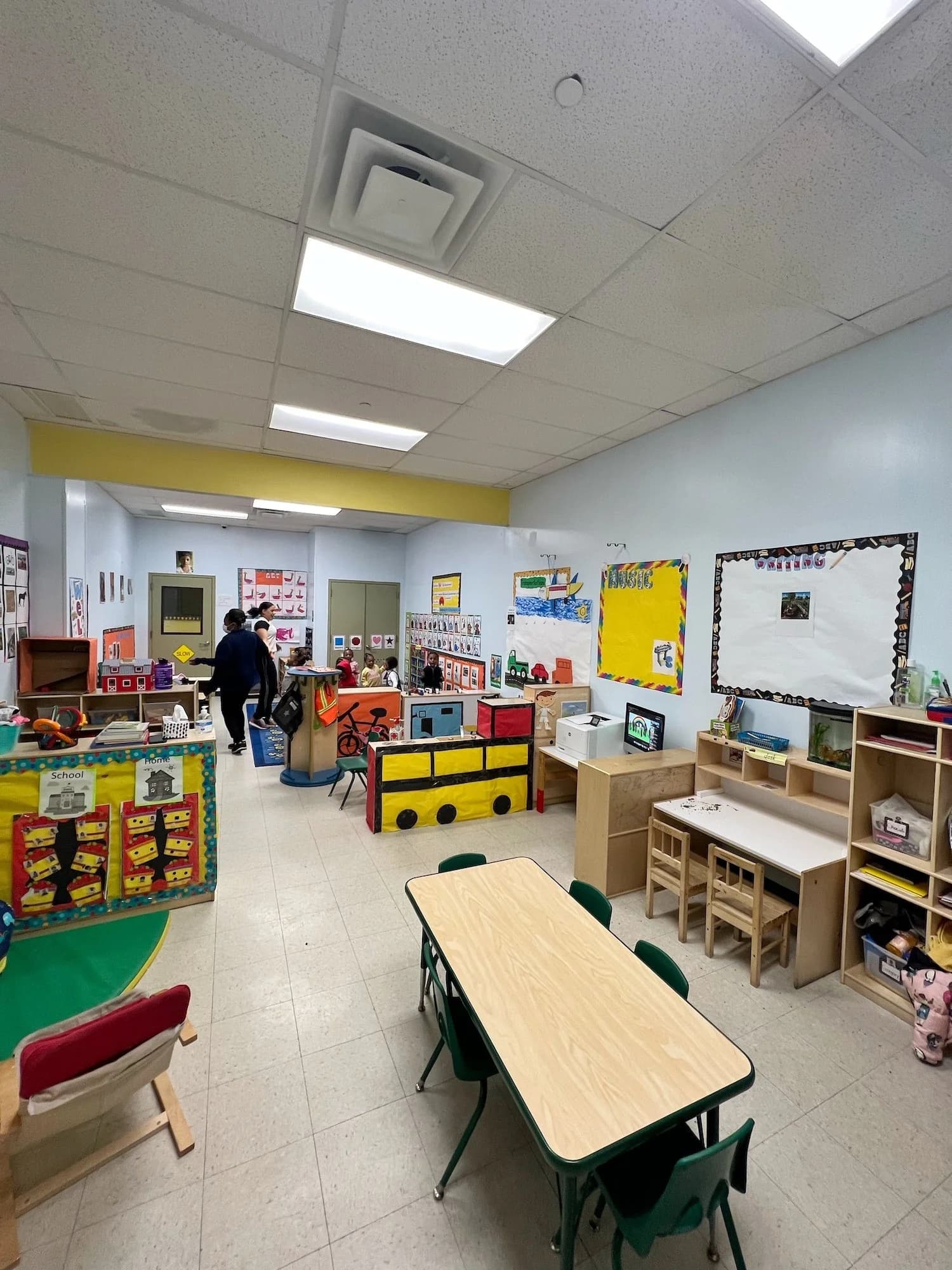 Classroom learning centers at Einstein Daycare in East Flatbush Brooklyn using Creative Curriculum